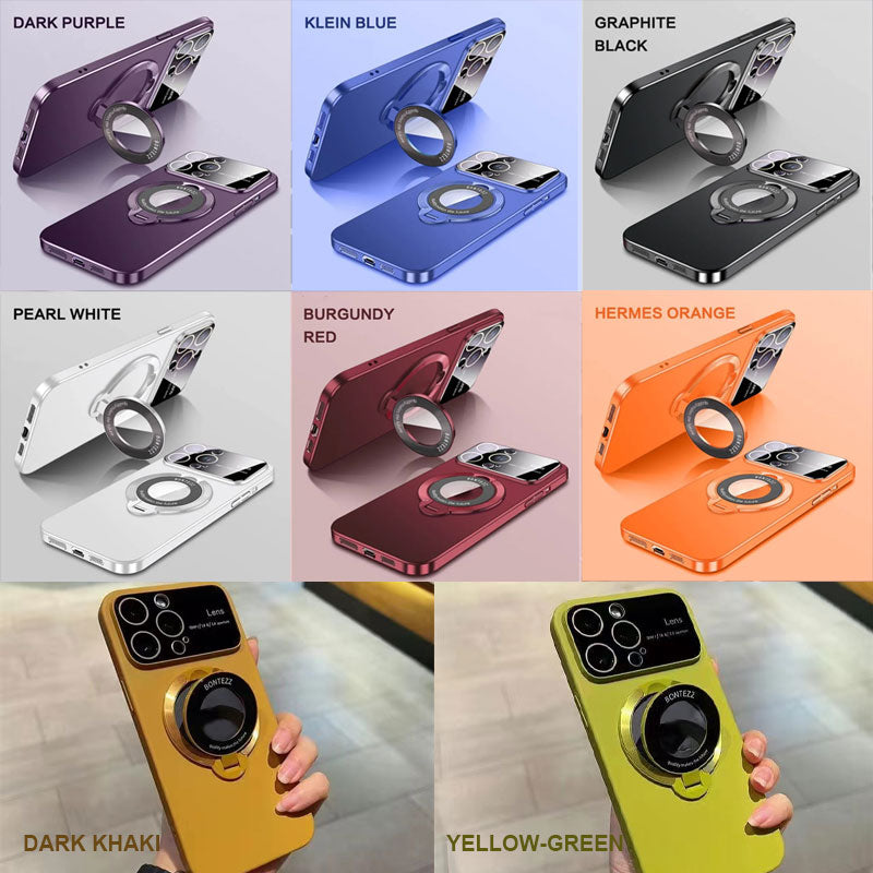 Invisible Bracket Large Window Magnetic Phone Case