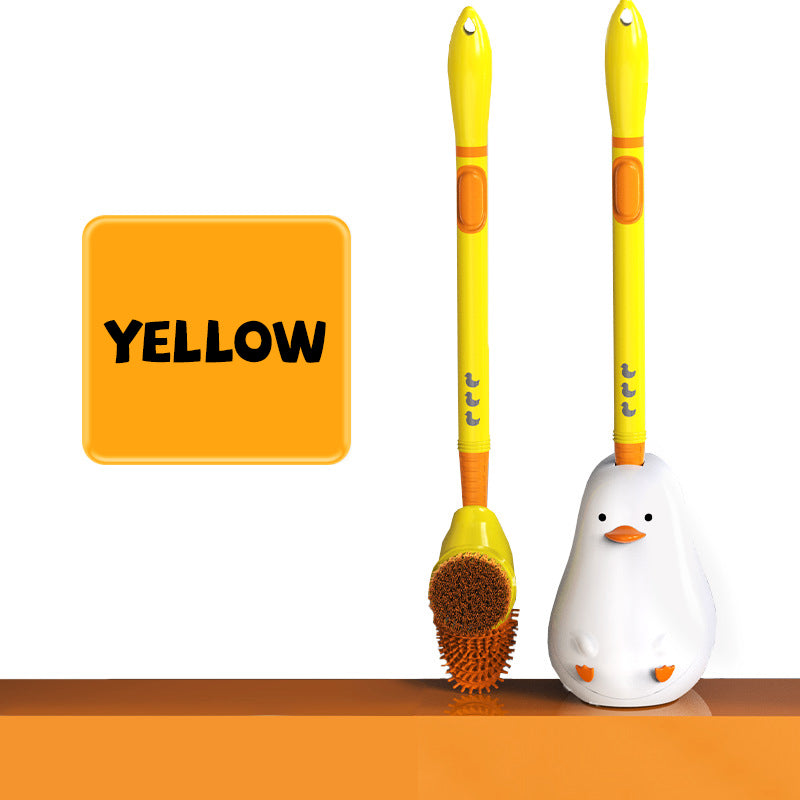 Cartoon Cute Duck Toilet Brush With Fluid