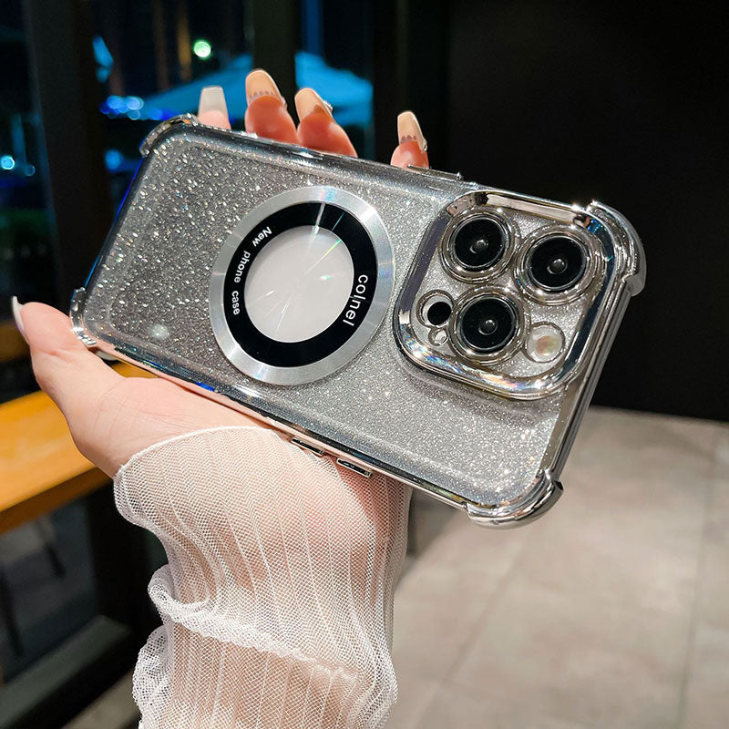 Glitter Gradient Magnetic Suction Shockproof Phone Case