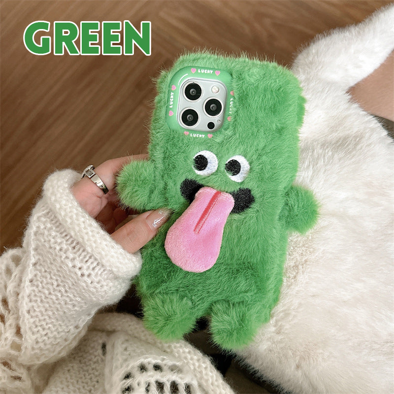 Plush Funny Tongue Sticking Out Phone Case