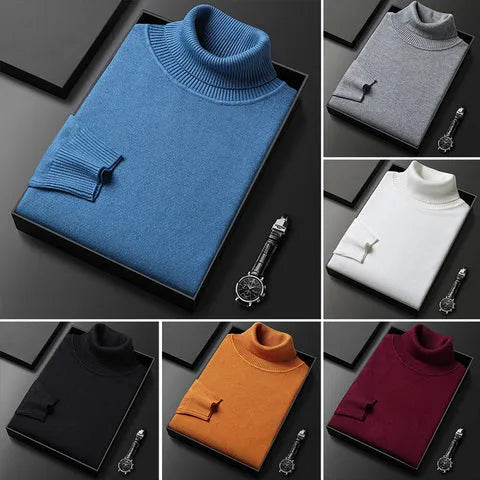 Einfarbiger Rollkragenpullover für Herren/Men's solid color turtleneck sweater