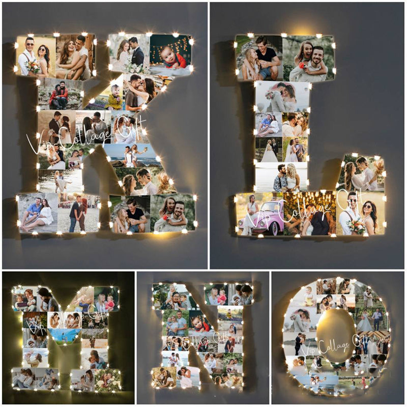 Custom Heart Shape Photo Collage Lamp💞