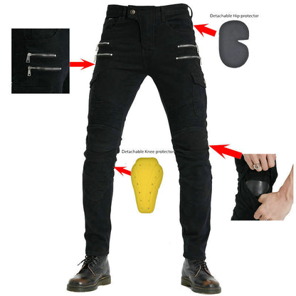 Cargo Multi Pocket Motorcycle Jeans