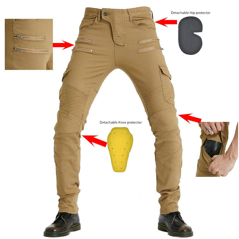 Cargo Multi Pocket Motorcycle Jeans