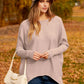 Women's Off Shoulder Long Sleeve Bat Sleeve