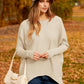 Women's Off Shoulder Long Sleeve Bat Sleeve