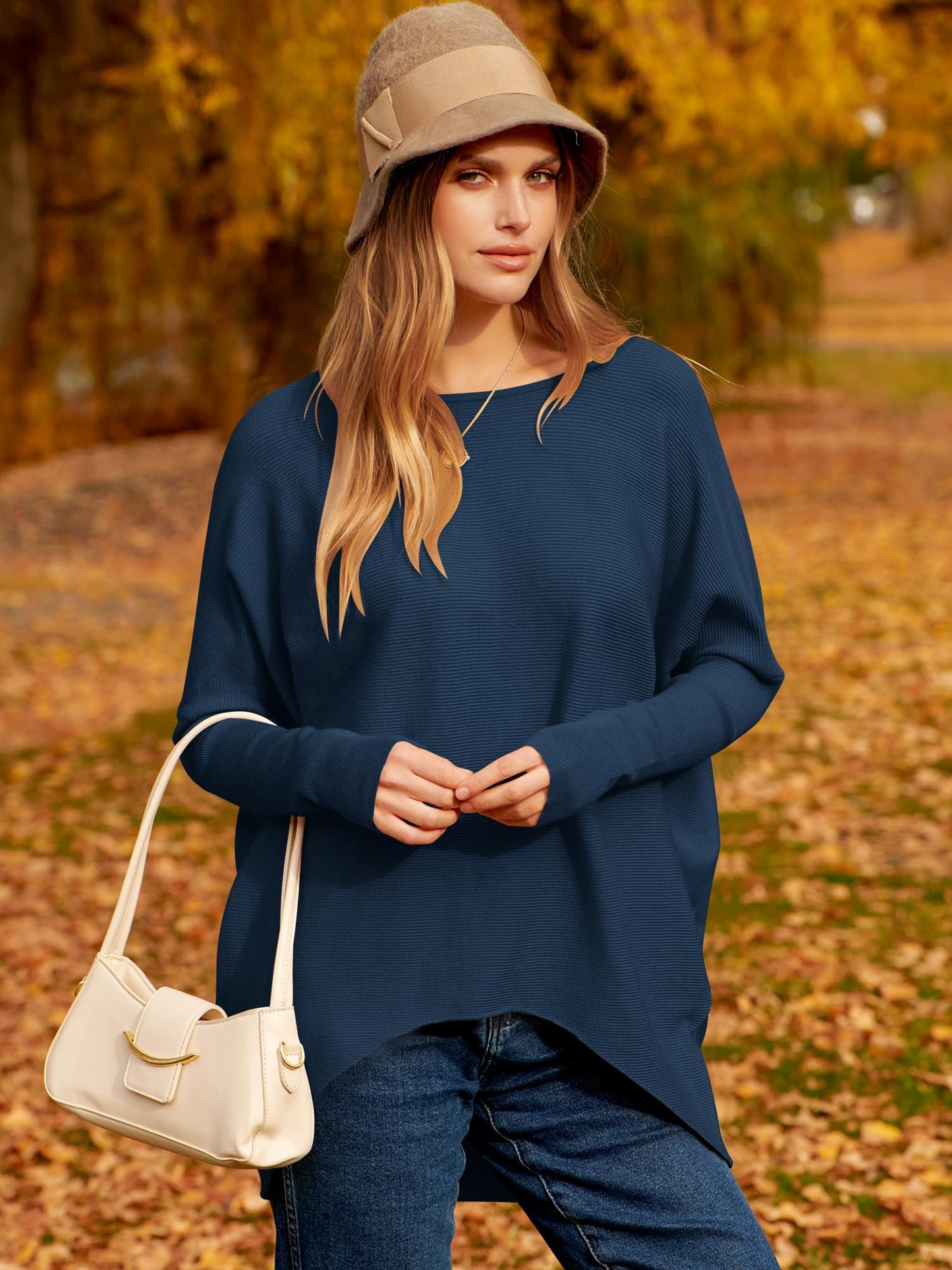 Women's Off Shoulder Long Sleeve Bat Sleeve