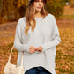 Women's Off Shoulder Long Sleeve Bat Sleeve