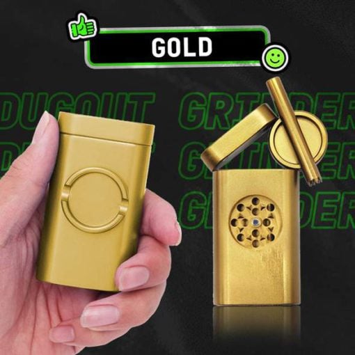 All-in-One Dugout Grinder Container - Gold