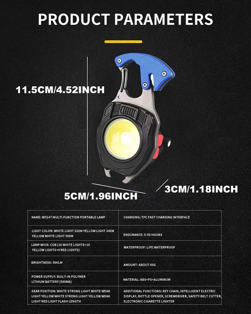 💡2023 New Arrival Upgrade 8 in 1 Multifunctional Portable Emergency Light