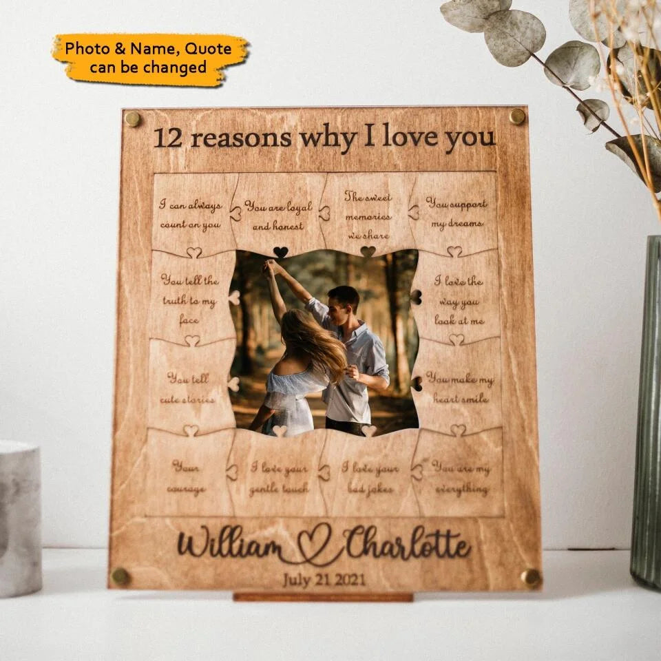 12 Reasons To Love You-Wooden Ornaments