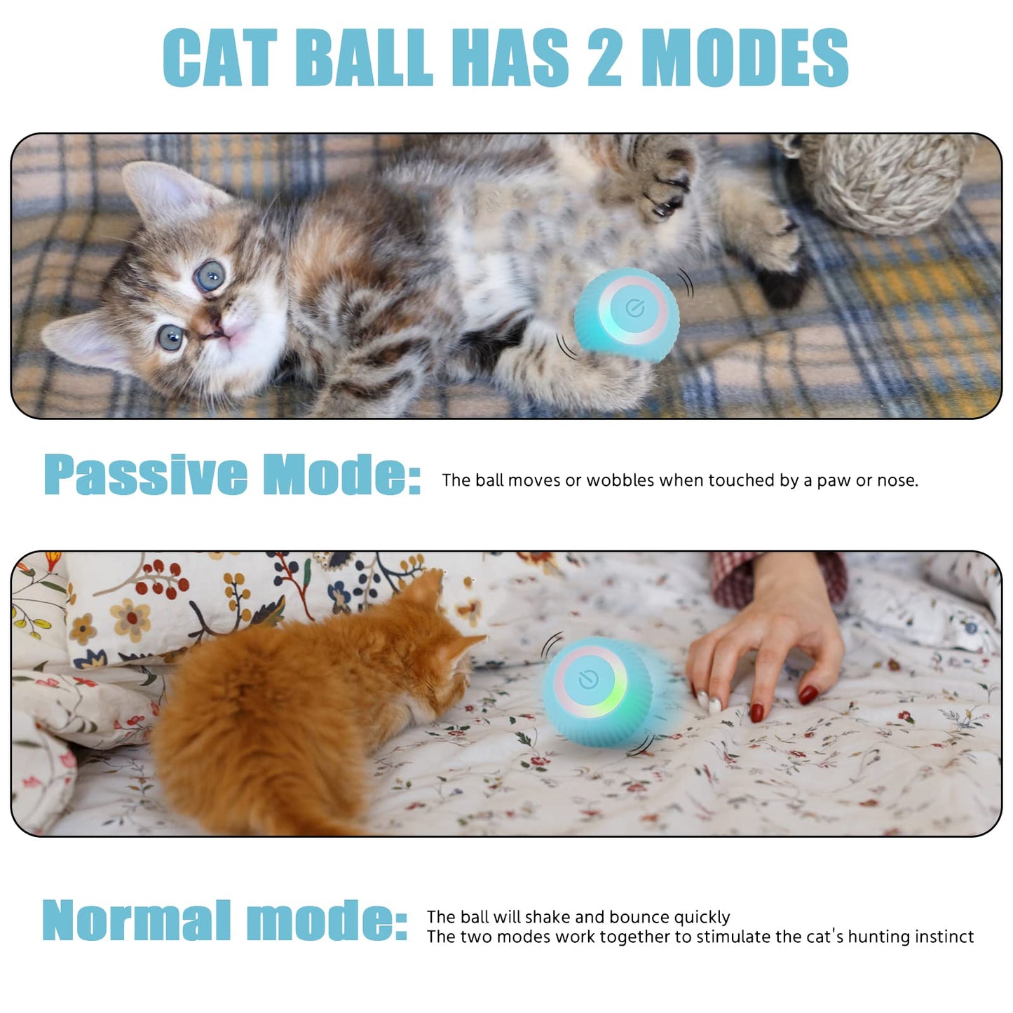 ⏰Last Sale✨2 in 1 Simulated Interactive hunting cat toy