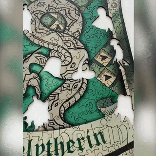 Harry potter-hogwarts badge-premium wooden jigsaw puzzle