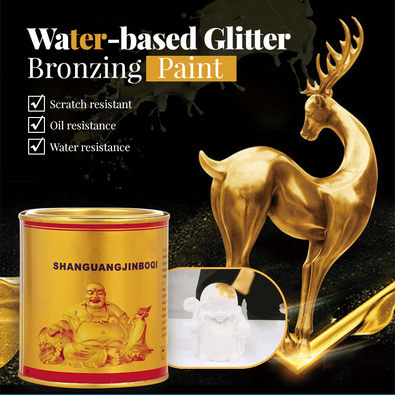 Water-based Glitter Bronzing Paint（Gift Free Brush）
