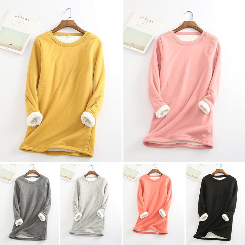 Varm genser i lammeskinnsfleec/Lambskin fleece warm sweater