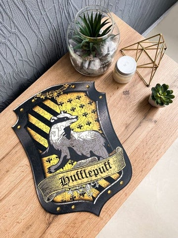 Harry potter-hogwarts badge-premium wooden jigsaw puzzle