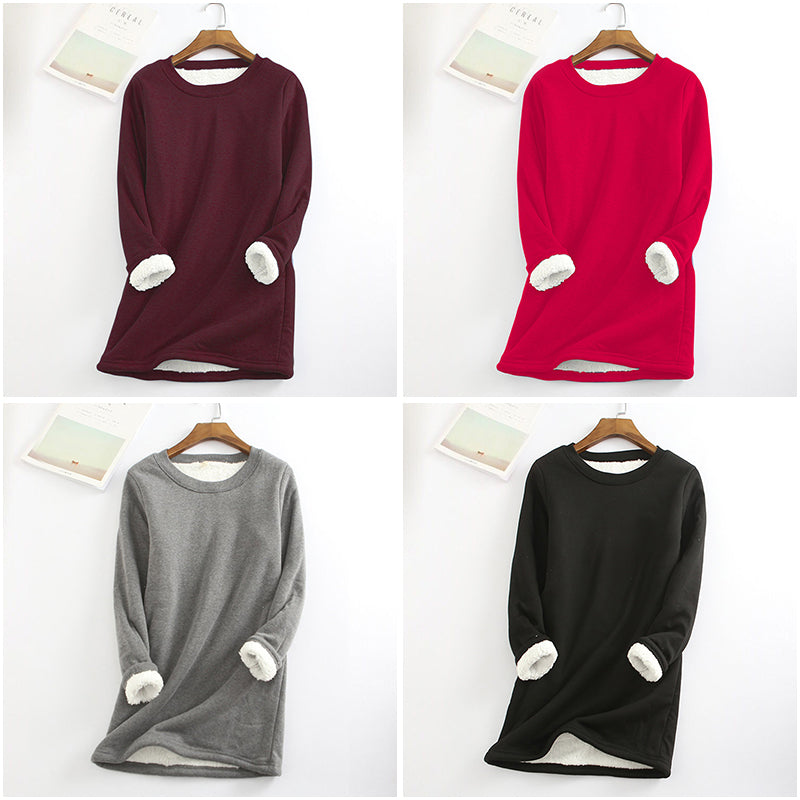 Varm genser i lammeskinnsfleec/Lambskin fleece warm sweater