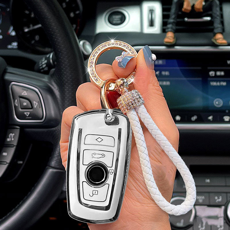 BMW Car Key Case Rhinestones Keychain