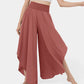 High Waist Ruffled Wide Leg Quick Dry Dance Pants