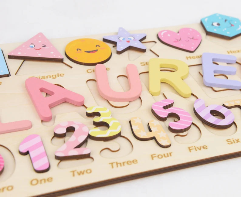 Personalized Algebraic Wooden Name Puzzle