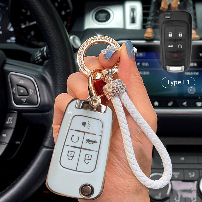 Chevrolet Car Key Case Rhinestones Keychain