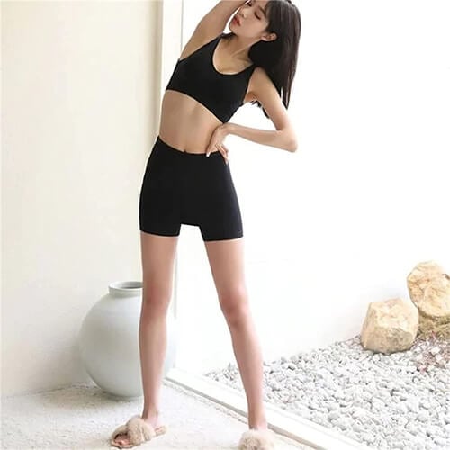 🔥Hot Sale🔥Double-layer Front CrotchIce Silk Safety Shorts(2pcs)