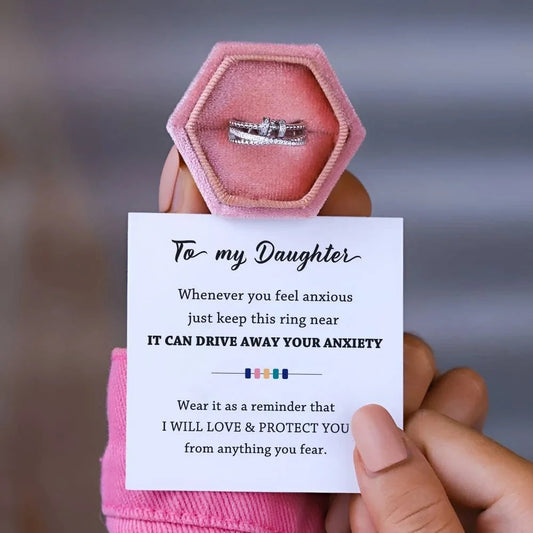 💖For Daughter💖 - Drive Away Your Anxiety Fidget Rings