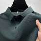 Men'S Ice Silk Breathable Slim Business Short-Sleeved