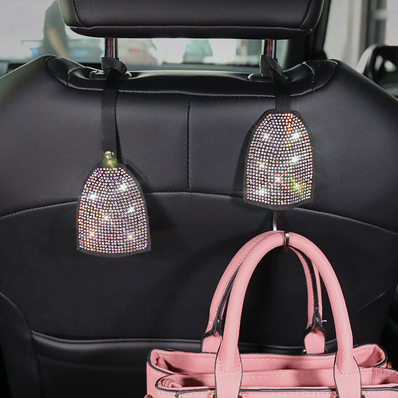 2PCS Bling Bling Car Seat Back Hidden Hooks