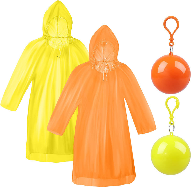 Portable Poncho Disposable Raincoat Ball Keychain