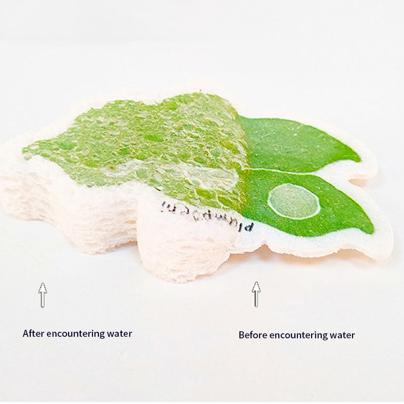 Absorbent Cartoon Wood Pulp Cotton Dishcloth Cleaning Cloth