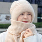 Women's Snow Cap With Hat And Scarf