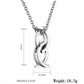 Stainless Steel Kissing Fish Pendant Necklace for Teenagers and Girls