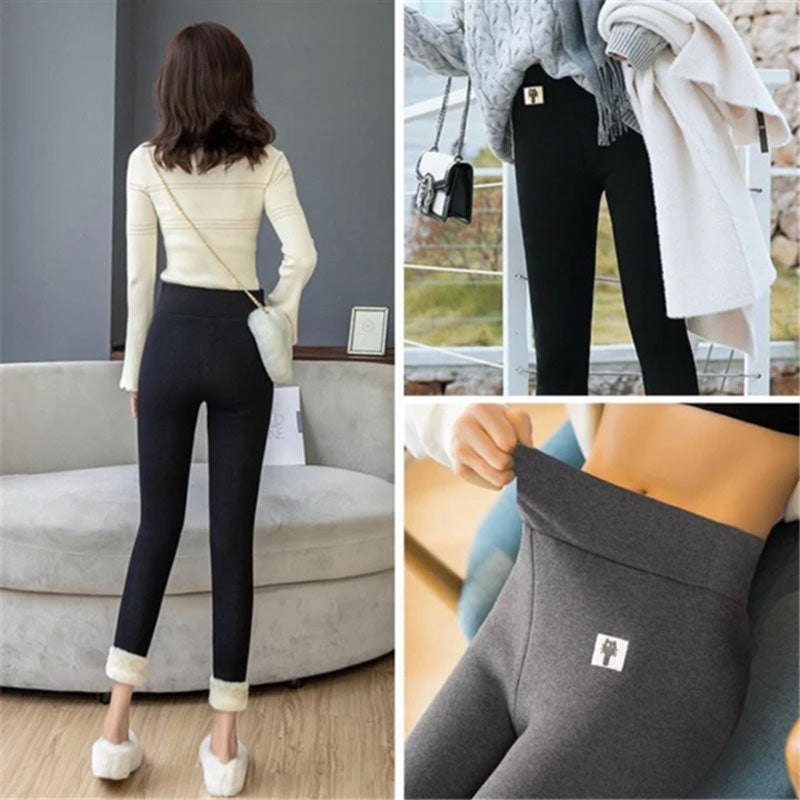 Thickened Slim Cashmere Warm Pants