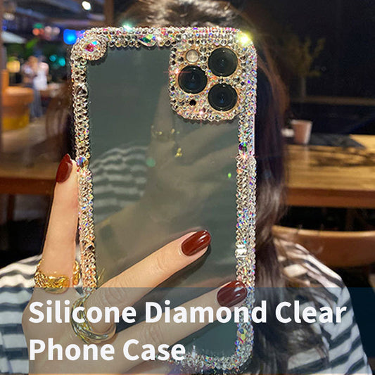 Silicone Diamond Clear Phone Case