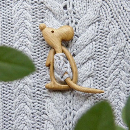 Handmade Wooden Brooch Pin