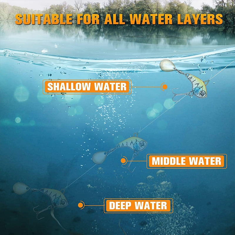 🐟Metal Spinning Fishing Lures（6 Pcs)