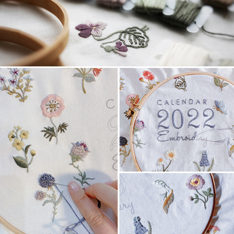 Blank Diy 2022 Calendar For Embroidery