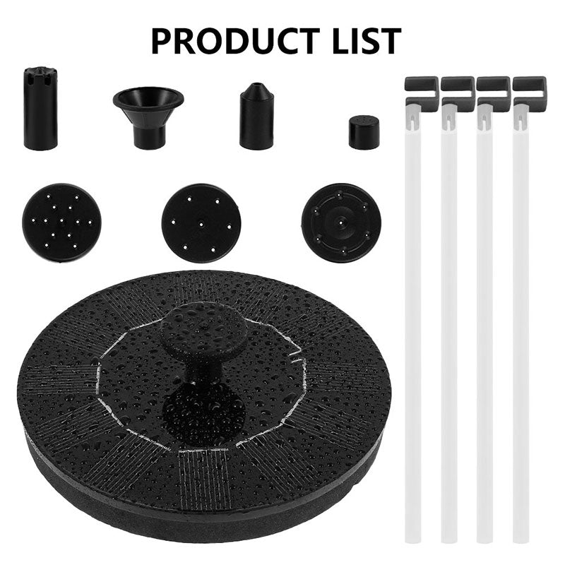 Floating Solar Fountain Garden Water Fountain Decoration