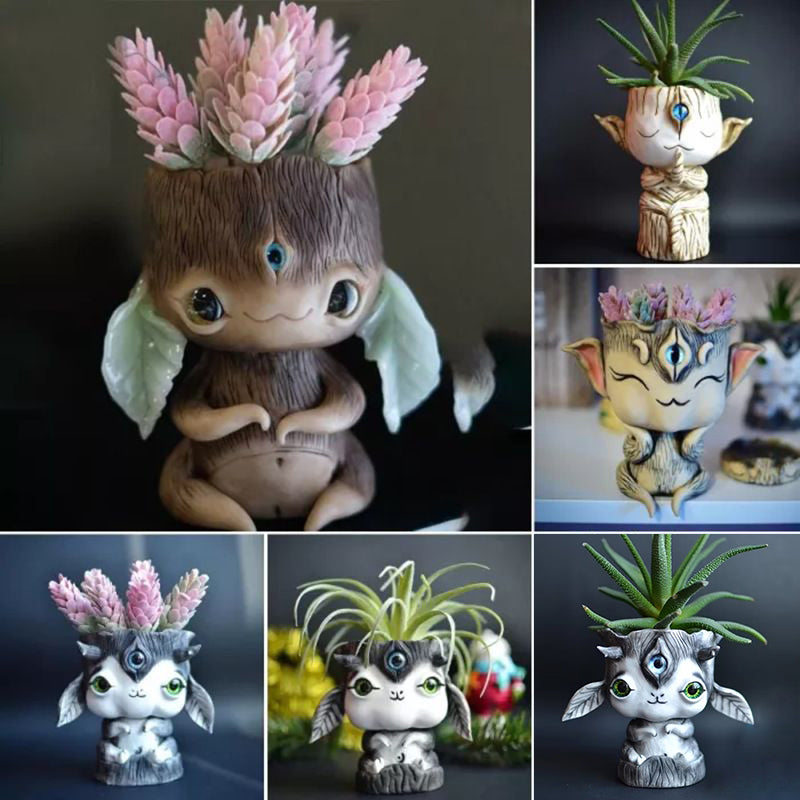 Cute Succulent Planter and Tiny Air Plant Holder Snails