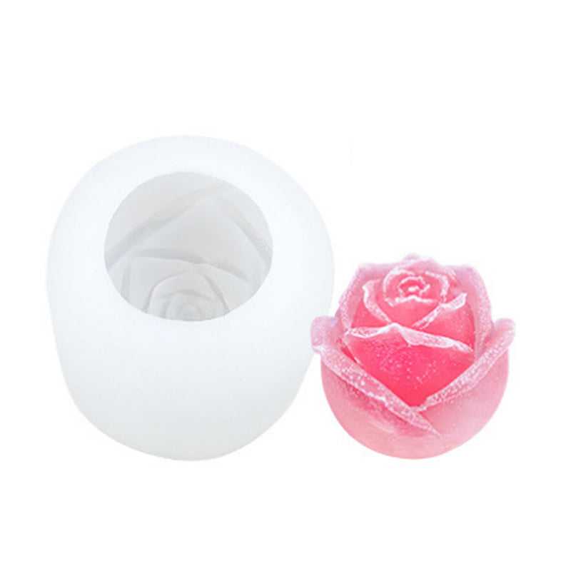 3D Silicone Rose Shape Ice Cube Mold