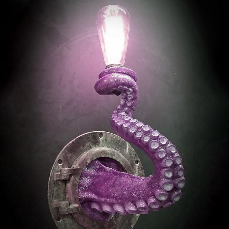 Retro Realistic Octopus Tentacle Wall Sconces