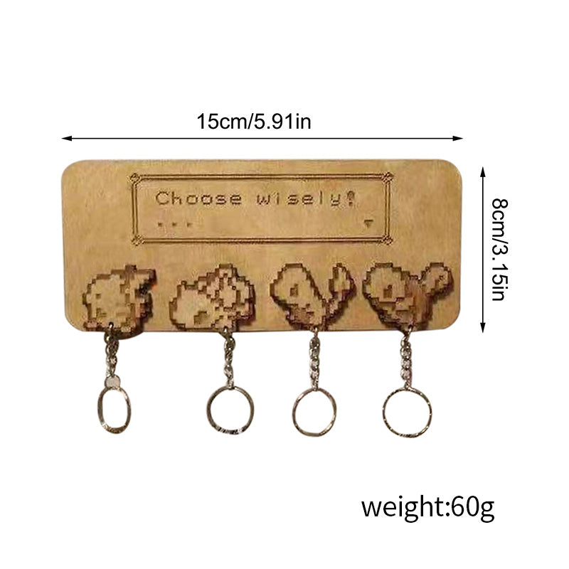 Family Bamboo Wood Key Rack