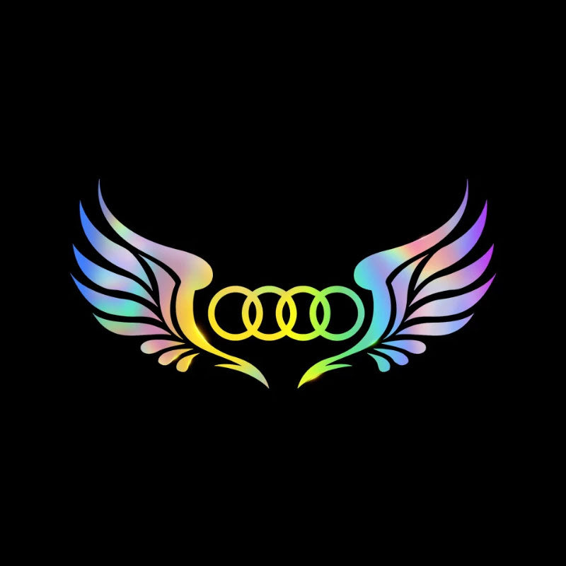 3D Angel Wings Colorful Laser Car Sticker（2PCS）