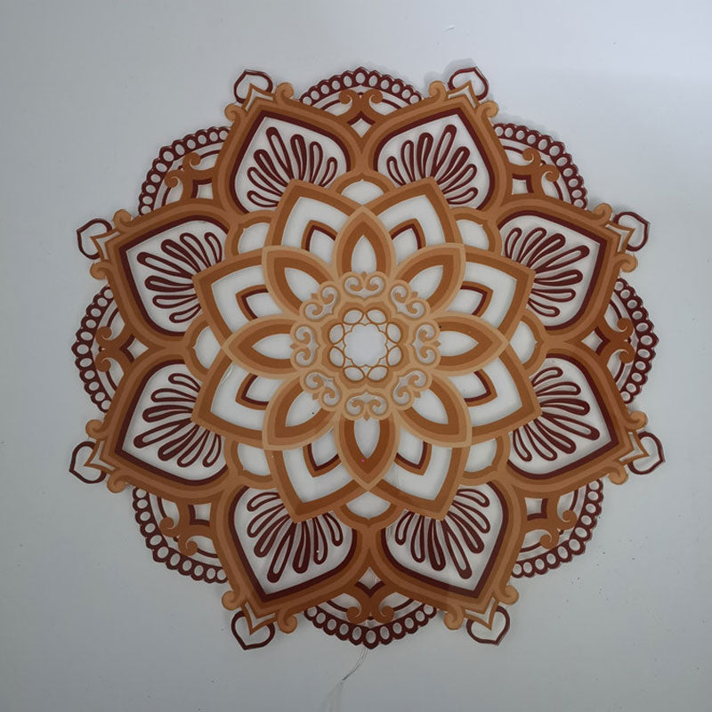 Mandala Elephant Yoga Room Night Light LED