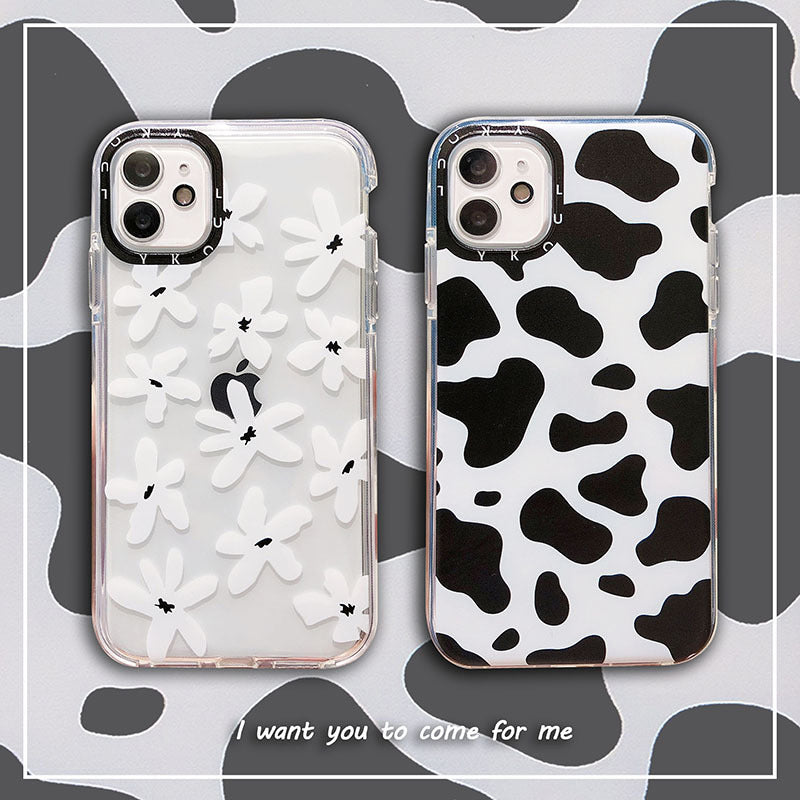Cow Pattern Flower Pattern Phone Case