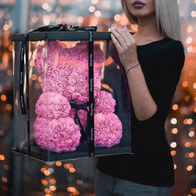New Valentine's Day Gift Eternal Flower Rose Bear Creative Simulation PE Foam
