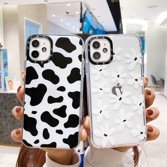 Cow Pattern Flower Pattern Phone Case