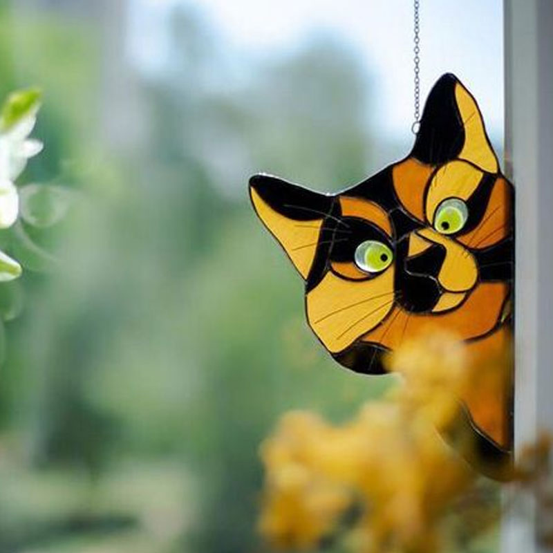 Stained Glass Cat Window Hanger?