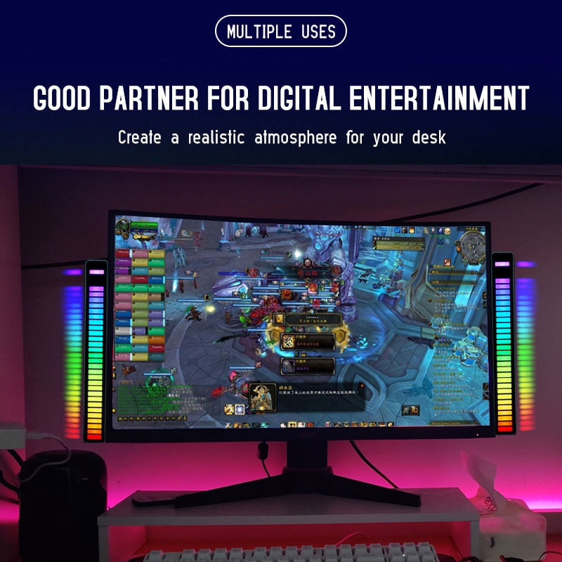 RGB Voice-Activated Pickup Rhythm Light